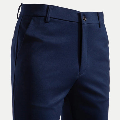 Men's Elastic Slim Fit Khaki Trousers Casual Pants Classic Fashion Suit Sports Pants Spring Summer