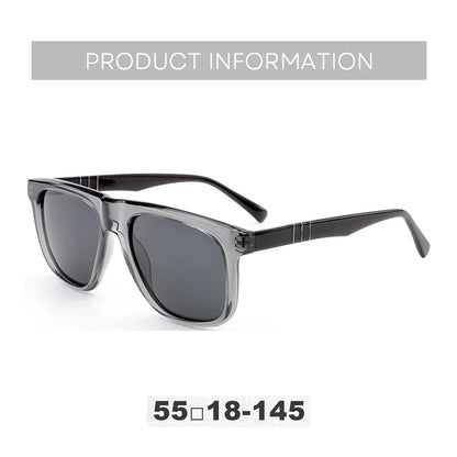 Trend Acetate Polarized Square Prescription Sunglasses For Men Stylish Uv400 Protection Corrective Sun Glasses