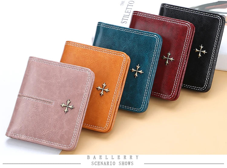 Nouveau Mini Portefeuille Femme Mince Mode Féminine Petits Portefeuilles Fermeture Éclair Cuir PU Qualité Porte-Monnaie Femme Porte-Cartes