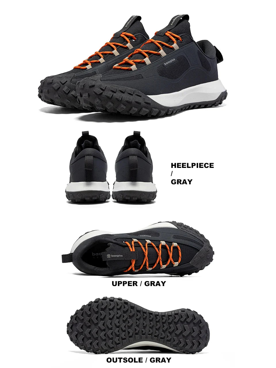 Hiking Shoes Men Outdoor Waterproof Camping Resistant Non Slip Sneakers Male Casual Lightweight Lace-Up Walking Shoes