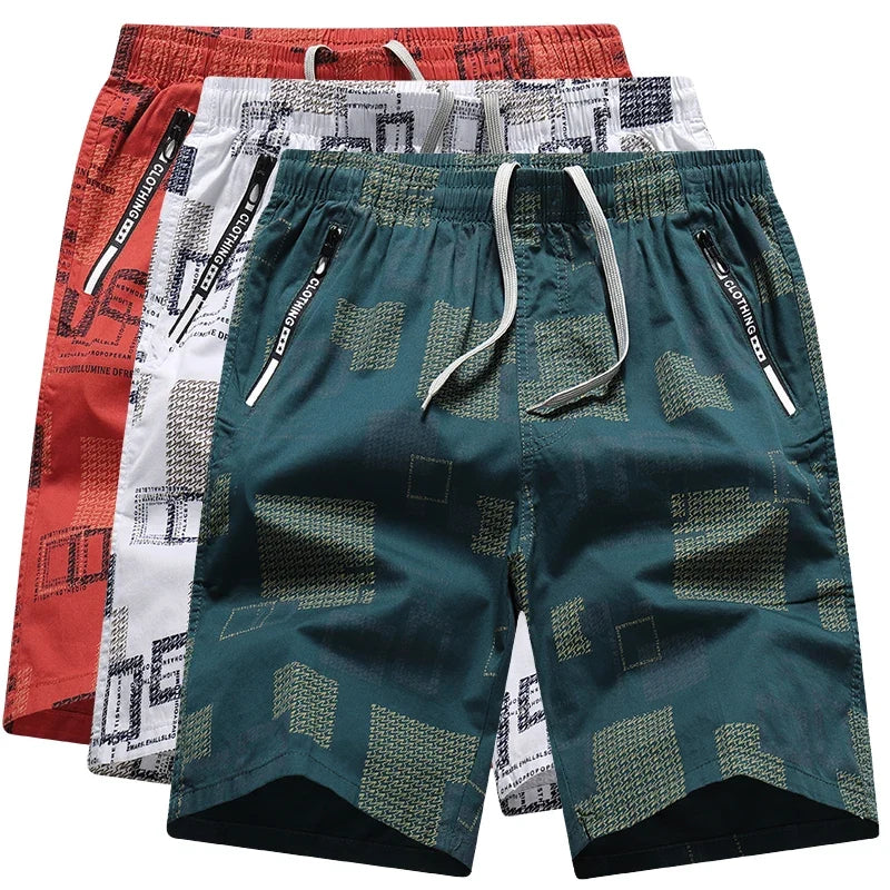 Men's Sweatpants Baggy Comfortable Shorts Male Casual Travel Outdoor Sports Bermuda Shorts Elastic Waist Y2K Print Half Pants