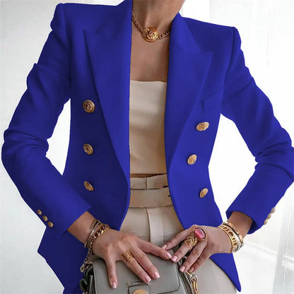 Casual Long Sleeve Blazers Femme Women Coat 2025 Fashion Jacket Outerwears Office Blazer Woman Clothes Spring Autumn