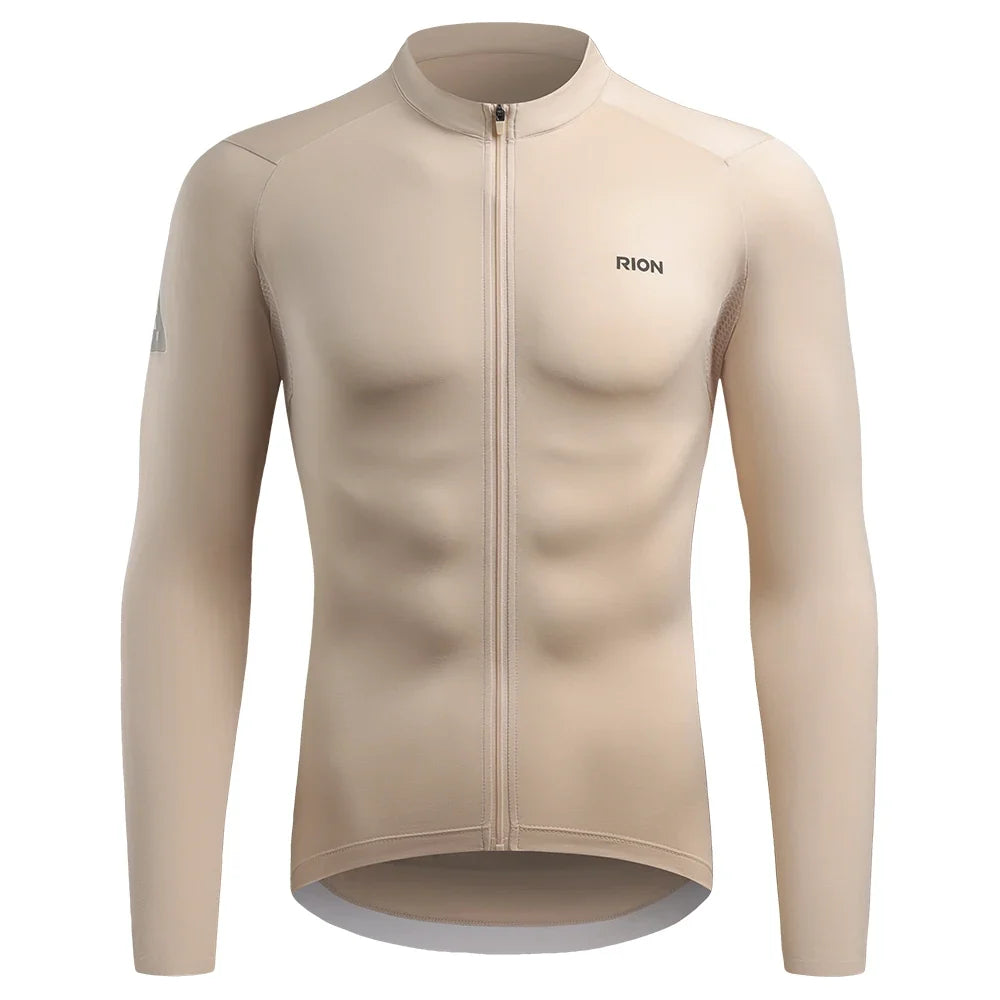 Men's Long Sleeve Cycling Jersey Sun Protection UV Reactive Cuff Label UPF50+ Quick Dry Breathable MTB Shirt Summer Outdoor