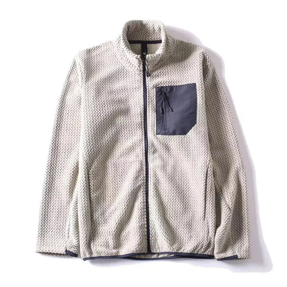 2026 Outdoor Men's Fishing Mountain Climbing Travel Sports Rock Climbing Hunting Camping Shooting Wool Stand-up Collar Jacket