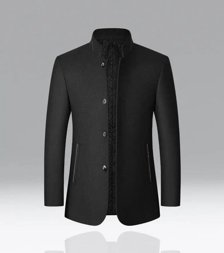 Male Slim Fit Blazers Jackets Blazers Coats Men Cashmere Blazers Suits Jackets Stand-up Collar Business Casual Suits Coats