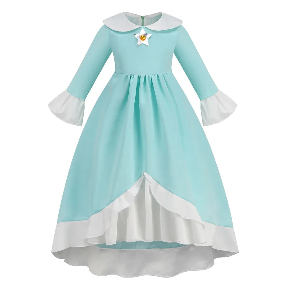 Daisy Girls Princess Dress Cartoon Movie Cosplay Costume Summer Kids Orange Party Outfits 2-10 Years Halloween Fancy Clothes