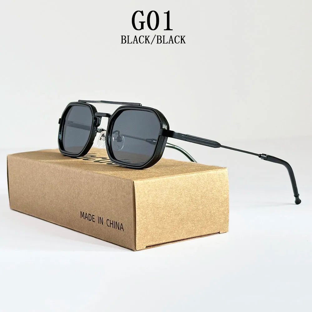 Square Punk Sunglasses For Men Luxury Vintage Steampunk Sunglasses Women Trendy Fashion Glasses Dropshipping Gafas De Sol Hombre