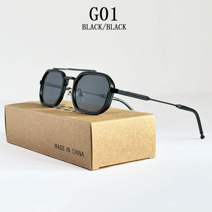 Square Punk Sunglasses For Men Luxury Vintage Steampunk Sunglasses Women Trendy Fashion Glasses Dropshipping Gafas De Sol Hombre