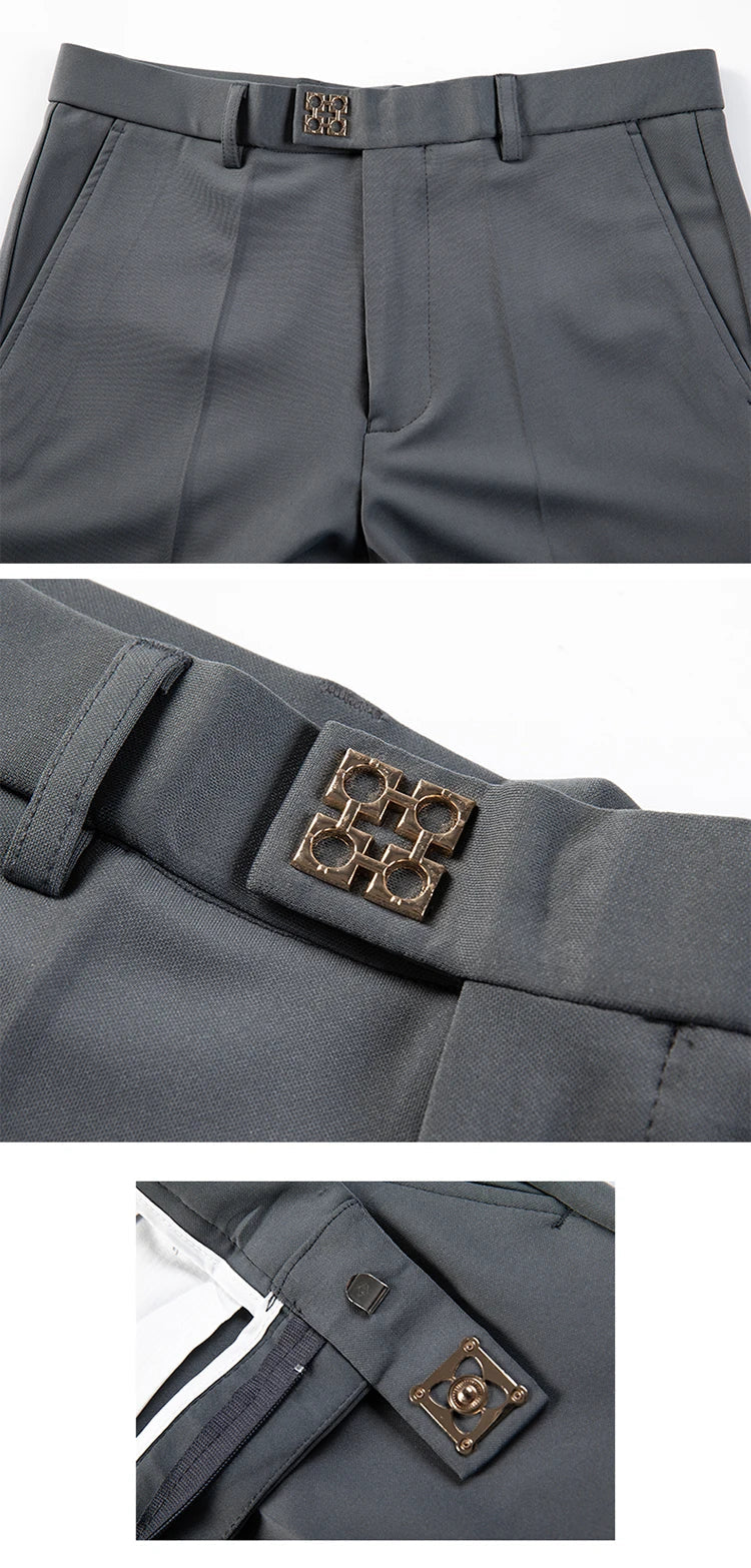 Men Suit Pants Formal Trousers Stretch Slim Pantalone Hombre Calça Masculina Solid Color Casual Dress Pants Fashion Men Clothing