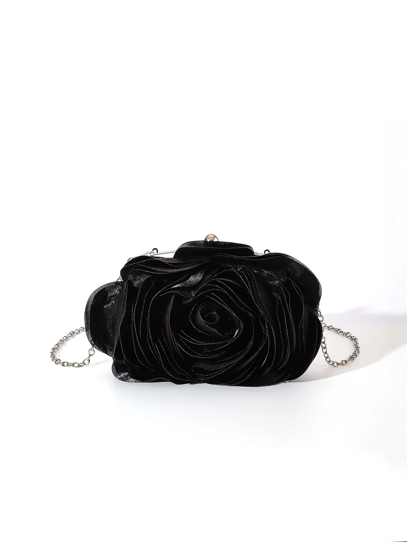 Fashion Pink Flower Petal Banquet Floral Dress Purse Evening Day Clutch Bag Women Luxury Prom Party Wedding Day Bag