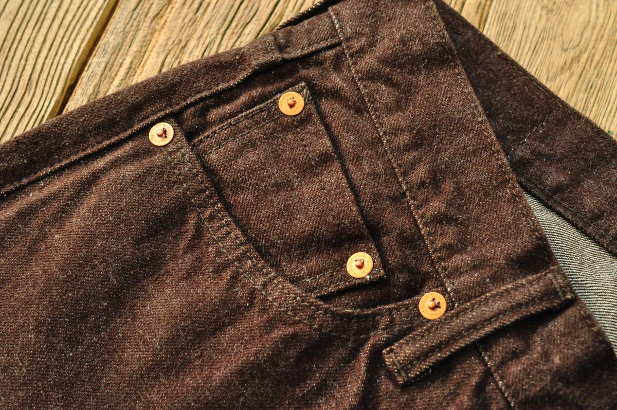 Men Jeans Brown Jeans Men Jeans Trousers  Selvedge Denim Jeans for Men Taper Fit Mens Jeans vintage 13.8 Oz