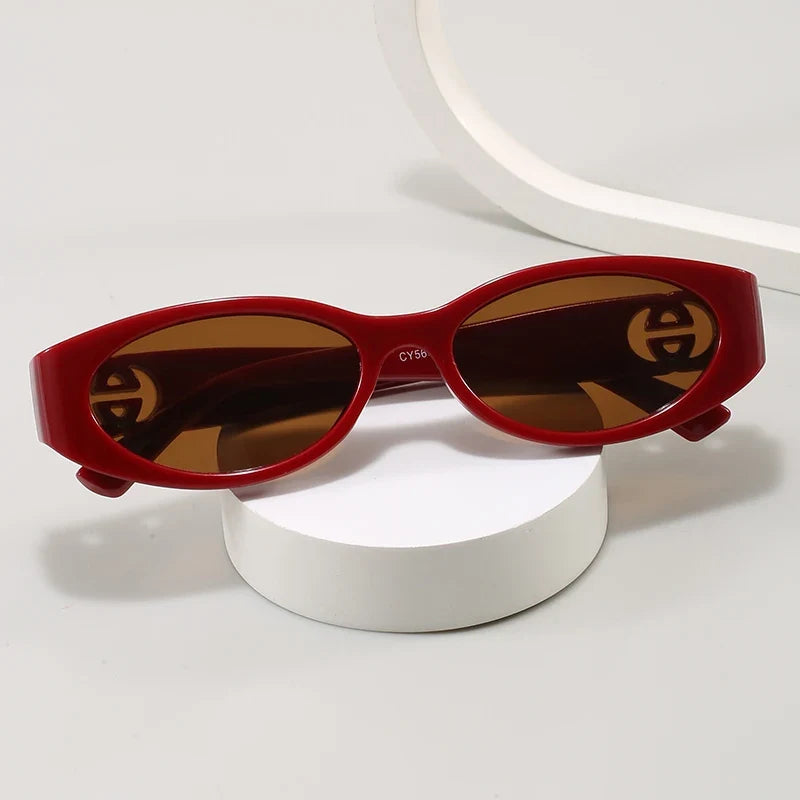 Cycling New Fashion Small Oval Sunglasses Vintage Men Women Personlity Small Frame Shades Sun Glasses Latest Popular UV400