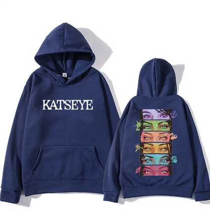 Korean Girl Group KATSEYE Graphics Hoodie Men Women's 2025 Manga Style vintage Fashion streetwear Long Sleeve Fleece Sweatshirts