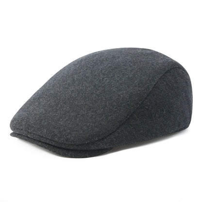 Men's Herringbone Flat Ivy Newsboy Hat Wool Blend Gatsby Cabbie Cap Winter Outdoor Hunting Cap