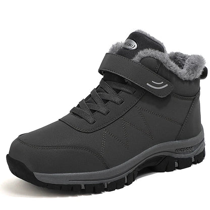 Men Waterproof Outdoor Boots Winter Warm Popular Footwear Male Suede Casual Snow Plush Warm Shoes Leather Walking Shoes 35-46