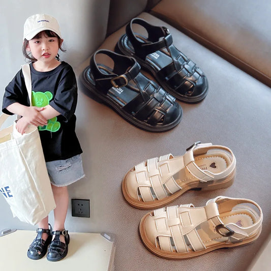 2025  New Summer Princess Sandals For Women's Kids Soft Sole Roma Single Shoes Children's Fashionable Outdoor Footwear