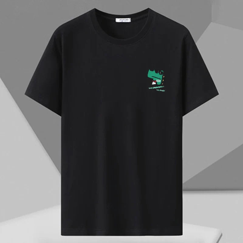 Men's Printed T-shirt Plus Size 110-180kg Loose Short Sleeve Tee Oversized Tops 5XL 6XL 7XL Big Size Men Clothing 티셔츠 Camiseta