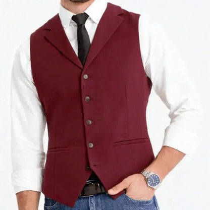 Men Vest White Double Button With Pocket Solid Waistcoat For Wedding Banquet Business Work Office Casual Daily Men Suit Vest