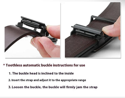 Black Belt Men, Genuine Leather Dress Designer Belts for men, Fashion Slide Ratchet Click Casual Mens Belt for Jeans
