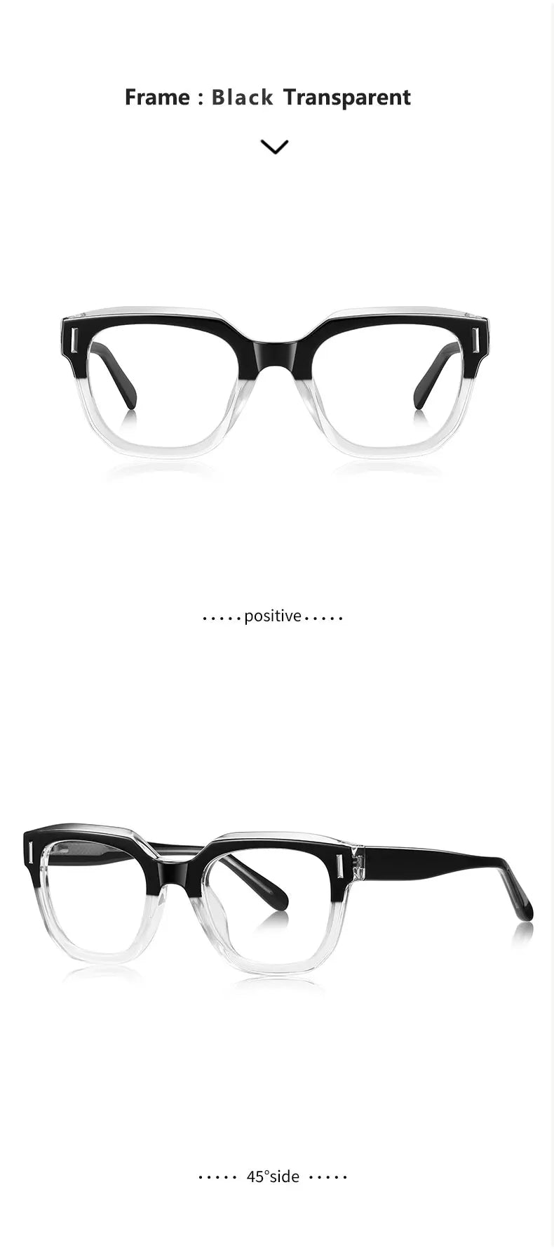 New Fashion Personalized Geometric Design Men's and Women's Anti-Blue Light Reading Glasses Customizable Prescription