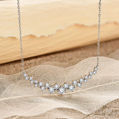 D VVS1 Color Luxurly Moissanite Necklace for Women Silver 925 Yellow Gold Plated Pendant for Wedding Anniversary Gift
