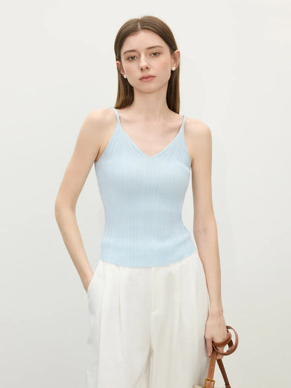 Chic Women Camis Base Layer Top Summer 2025 New Arrival V-Neck Sleeveless Tops Women Tees Summer Tanks Detailing 25FS12352