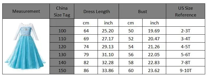 Children Costume Girl Dress Halloween Princess Cosplay Party Rapunzal Anna Elsa Birthday Clothes