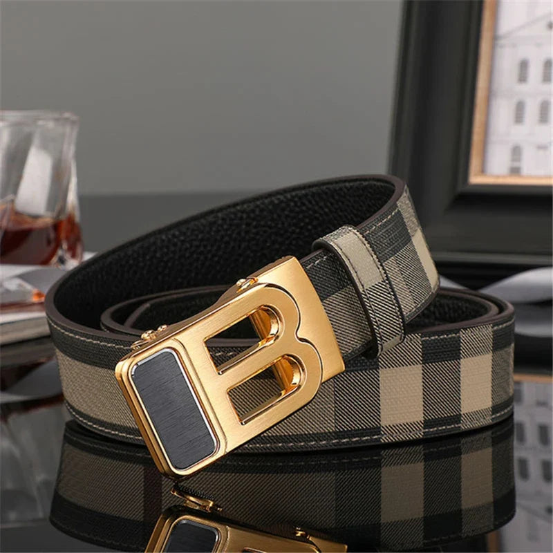 2026 New business Men Belt Genuine Leather Belt Strap Famous Brand Luxury Automatic B Male Belts for men Canvas belt jeans