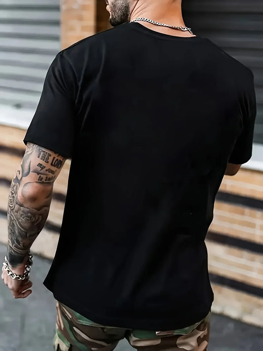 1pcs Men's t-shirts 2026 Summer Short sleeve Breathable Solid color t shirts t-shirt crewneck Polyester