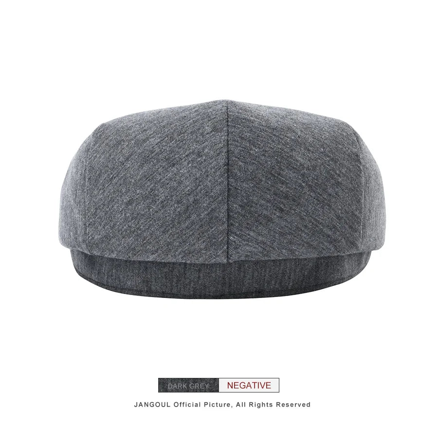 Flat Cap 100% Cotton Men Ivy Newsboy Hats Beret Spring Winter Solid Pattern Classic Casual Daily Caps JGMZ643