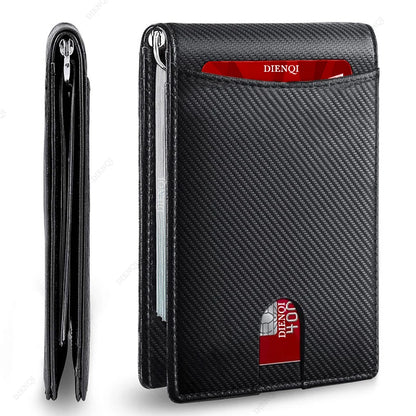 Rfid Credit Card Holder Men Wallets Money Clip Luxury Slim Thin Mini Wallet Male Small Short Purse Minimalist Billfold Vallet