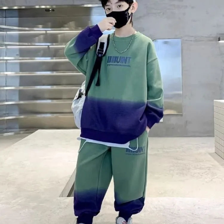 Sweatshirt Set Print Boy Autumn Winter Korean Kids Clothes 2025 Children's Boy's Clothing Child Boys Sets Costume Outfit 4 Years
