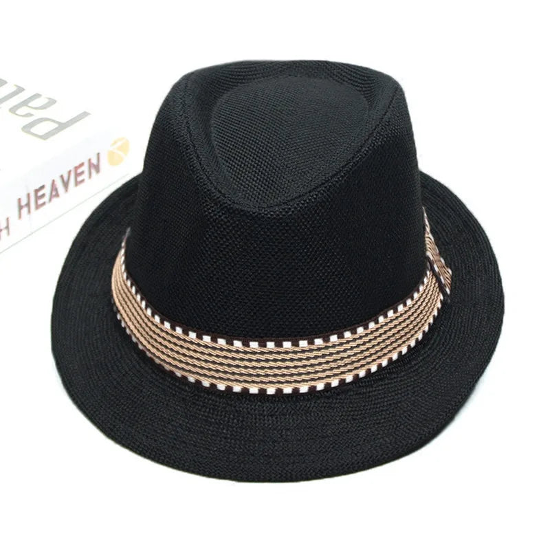 Summer Fedoras Spring and Summer Korean Party Jazz Hat Cotton Linen Top Hat  for Buchet Hat Panama Cap