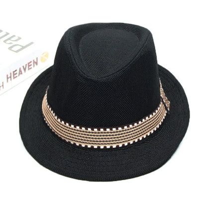 Summer Fedoras Spring and Summer Korean Party Jazz Hat Cotton Linen Top Hat  for Buchet Hat Panama Cap