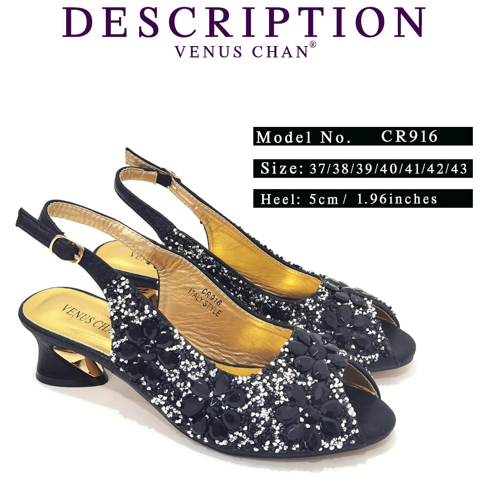 Summer Sandals for Party and Weddings Peep-Toe Bridal Shoes Women 2023 Comfortable Shoes and Bag Set for Lady