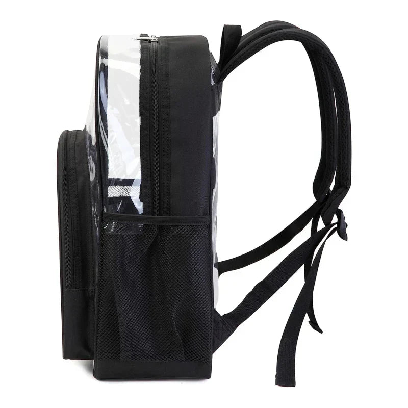 Backpack Waterproof Transparent School Bag Girl Large Capacity Backpack Solid Clear Backpack Men Fashion Transparent Plastic Bag