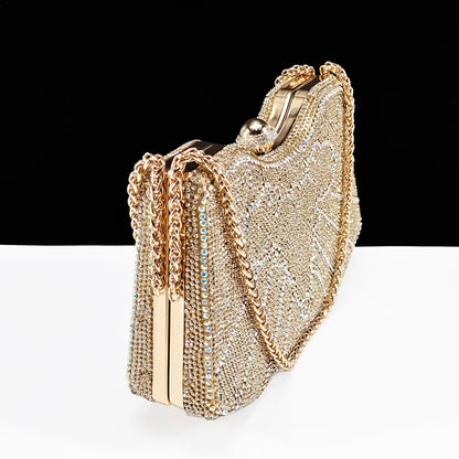 Women High Heel Party For Purple Color Shoes and Bag Set Rhinestone Handbag Italian Design Wedding INS 2025