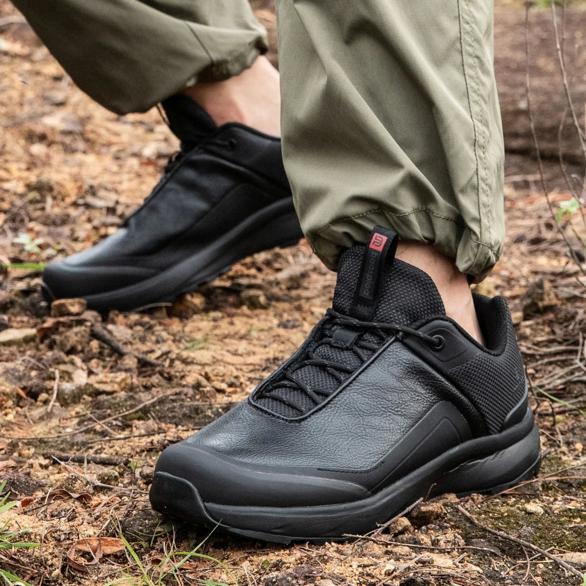 Men Hiking Shoes Litchi Leather High Quality Male Trekking Climbing Sneakers Non-slip Luxury Designer Outdoor Shoe