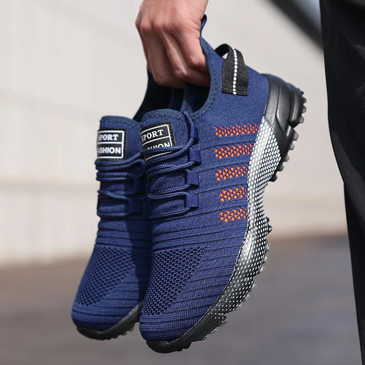 Men Casual Sneakers Mesh Lightweight Breathable Soft Soled Running Shoes Slip-on Male Flats Loafers Shoe Trainers