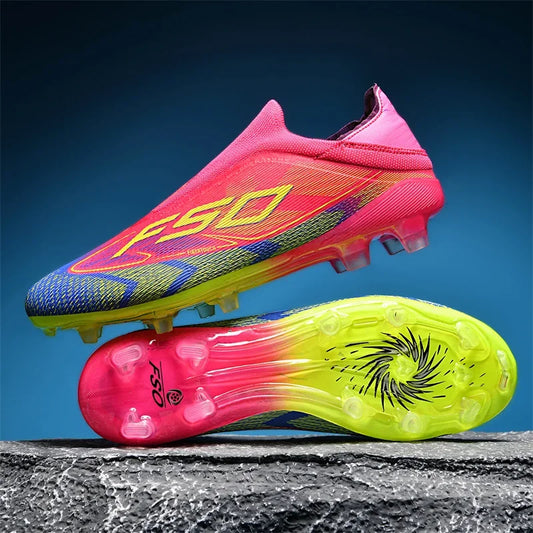 New Men Football Boots Outdoor High-top Soccer Shoes Cleats Hot-selling Grass Match Indoor Sneakers Non-Slip High-quality