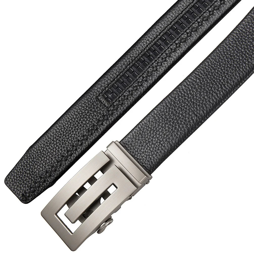 Men's Leather Belt Fashion Automatic Buckle Belt for Popular Business High Quality Male Belt