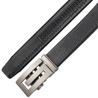 Men's Leather Belt Fashion Automatic Buckle Belt for Popular Business High Quality Male Belt