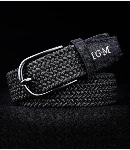 Men Belt Braided Elastic Belt for Men Stretchy Woven Canvas Fashion Belt for Versatile Jeans and Pants