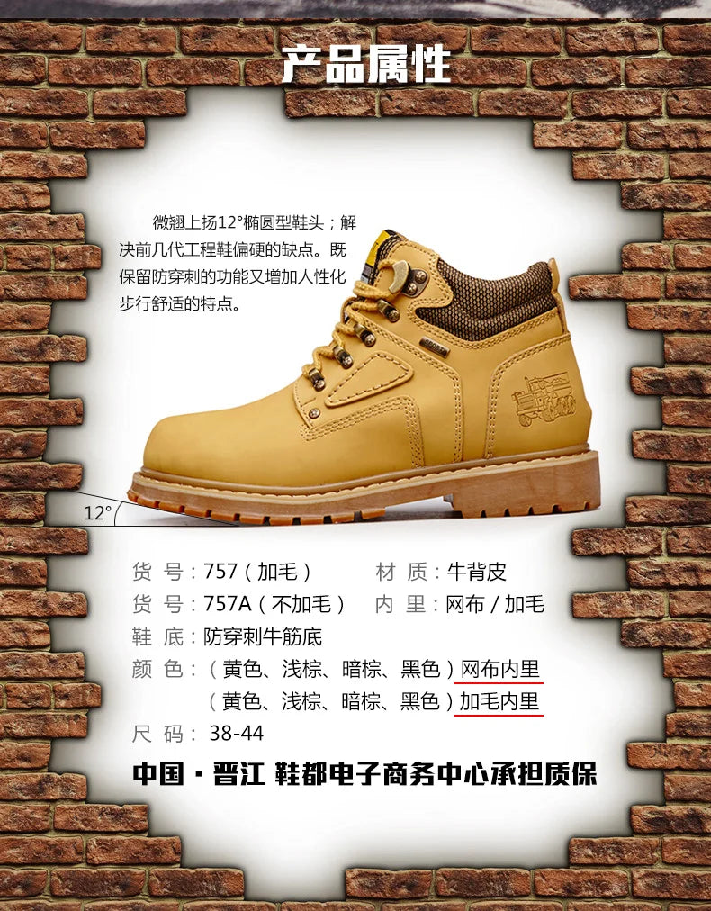 Natural Cow Leather Men’s Women Boots Handmade Retro Winter Autumn Shoes Ankle Snow Boots for Men Top Quality Shoes Dropshipping