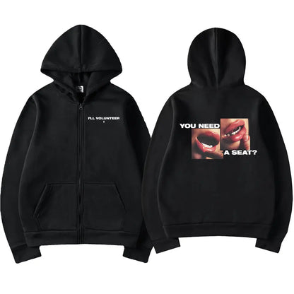 Hit Me Hard and Soft 2025 Tour Zipper Hoodies Men Women Harajuku Pullovers Fashion Hip Hop Zip Up Sweatshirts Jackets Fans Gift