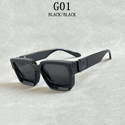 Retro Millionaire Sunglasses For Men Luxury New Square Sunglasses Women Trendy Vintage Luxe Fashion Glasses Gafas De Sol Hombre