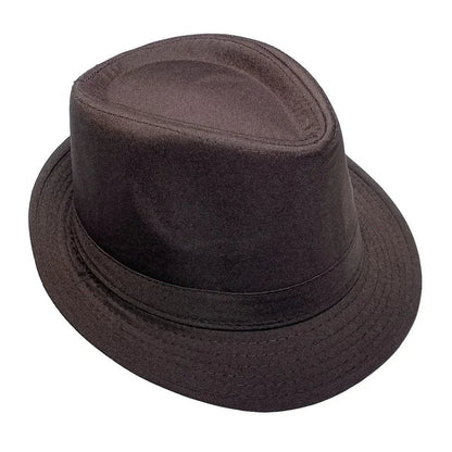 Summer Solid Bright Color Sun Hat British Jazz Hat Top Hat Men's Top Hat Winter Middle-aged and Elderly Jazz Warm Hat Fedora Hat