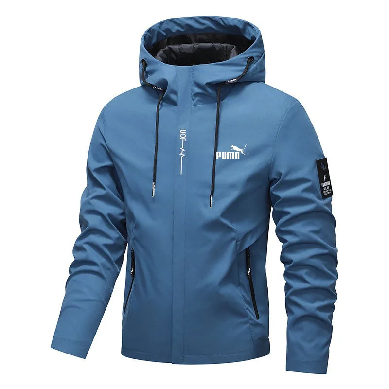 2026 Men's Outdoor Leisure Waterproof Raincoat - Lightweight Cycling Jacket - Hooded Street Style Hiking Windproof Jacket