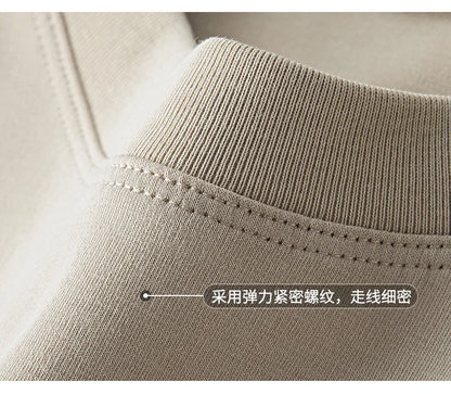 Plus Size 4XL 5XL Liquid Ammonia Mercerized Cotton T-shirt For Men Summer Cool Feeling Round Neck Top Clothes Short Sleeve Tees