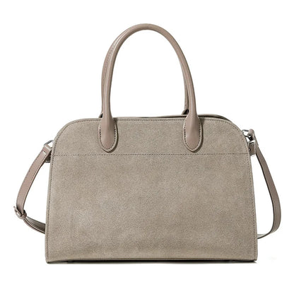 2026 Fall Winter Suede Leather Spacious Crossbody Tote Bag Simple Commuting Handheld Single Shoulder Bag Premium Women's Handbag